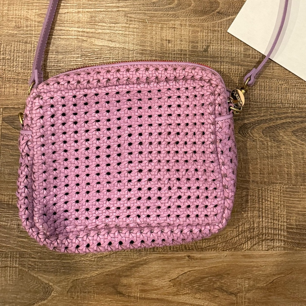 Clare V Lilac Rattan Midi Sac